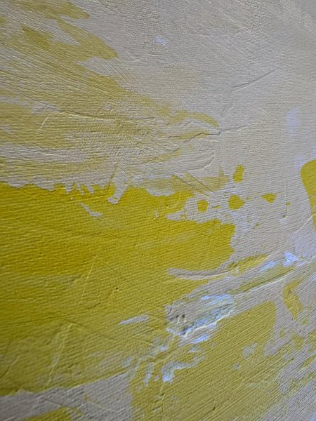 Additional view 1: Minimalism Interior Painting Golden Silence by painter Geula acrylic canvas 