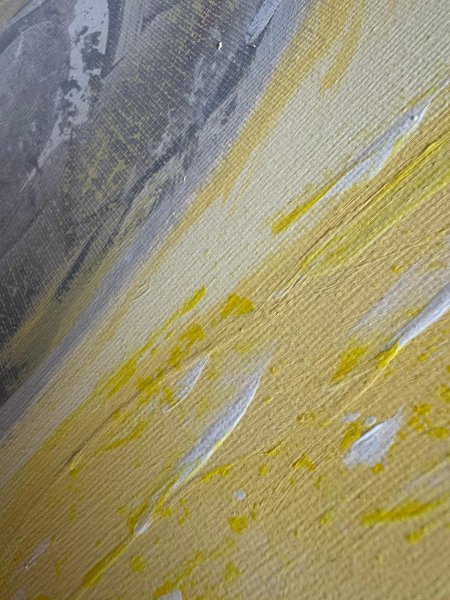 Additional view 2: Minimalism Interior Painting Golden Silence by painter Geula acrylic canvas 