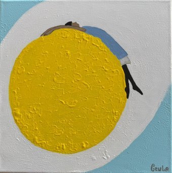 Painting "Sunny Side" by painter Geula acrylic canvas at Jose Art Gallery