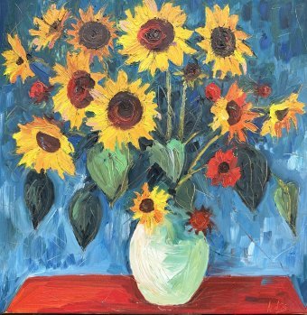 Tournesols dans un vase