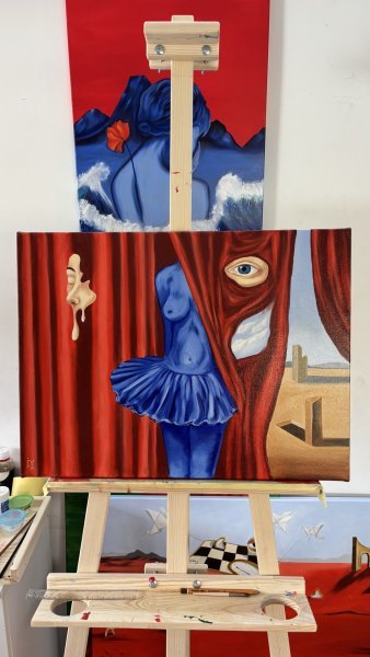 Additional view 9: Symbolism Nude Painting The Hidden Stage of My I by painter Inna Yarmolenko oil canvas 