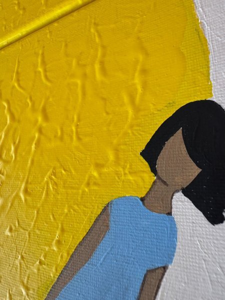 Additional view 3: Minimalism Interior Painting Following the Light II by painter Geula acrylic canvas 