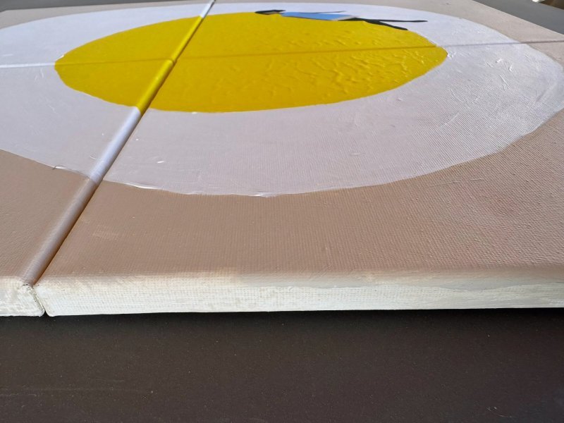 Additional view 4: Minimalism Interior Painting Following the Light II by painter Geula acrylic canvas 