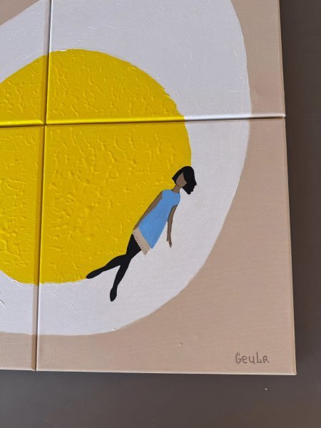 Additional view 7: Minimalism Interior Painting Following the Light II by painter Geula acrylic canvas 