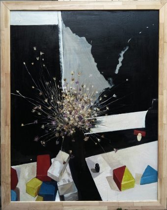 Painting "Everlasting flowers" by painter Anna Goldshtein acrylic cardboard at Jose Art Gallery