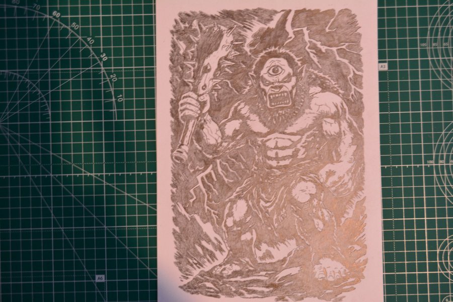 Cyclops Drawing - Temnyy - Jose Art Gallery