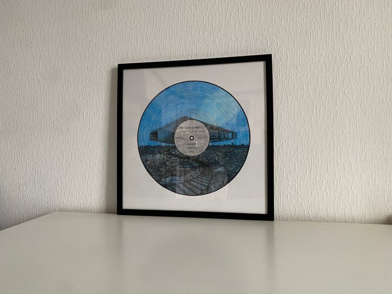 Additional view 1: Abstract Interior Drawing A Visual Chord in Color and Silence by illustrator #artdjartem pencil paper 