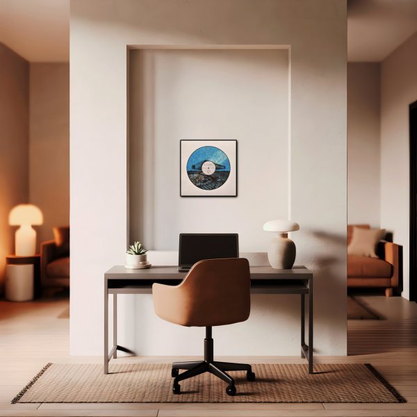 Additional view 2: Abstract Interior Drawing A Visual Chord in Color and Silence by illustrator #artdjartem pencil paper 