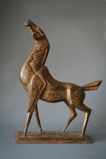 Sculpture "Sculpture moderne de cheval en bronze", sculpteur Orazio Barbagallo Bronze à la Jose Art Gallery