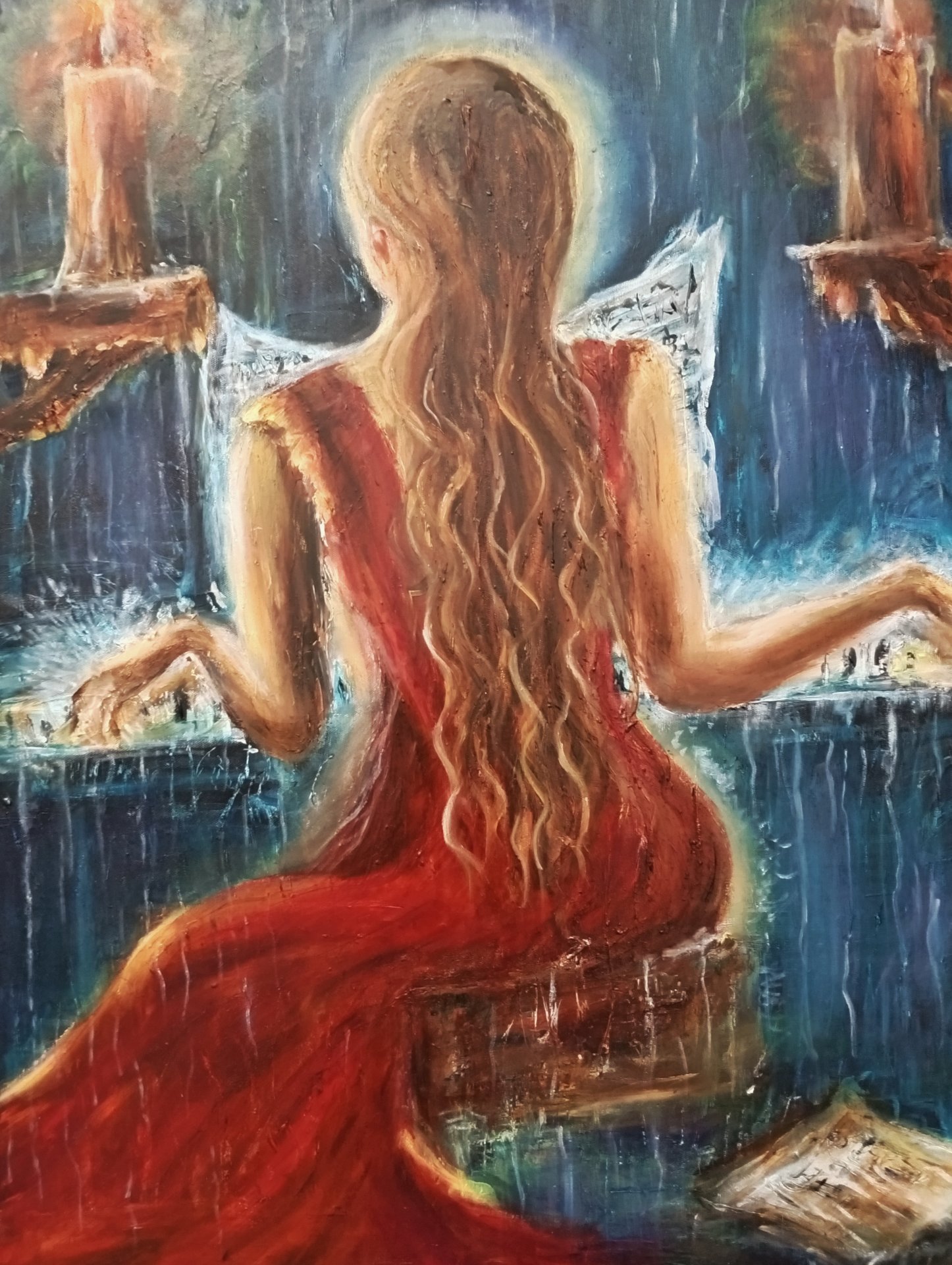 Echoes of Rain Drawing - Aurelia Givalanti