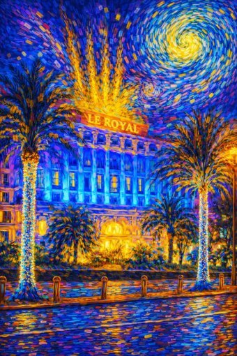 Art numérique "LE ROYAL", artiste numérique Trinity Nova à la Jose Art Gallery