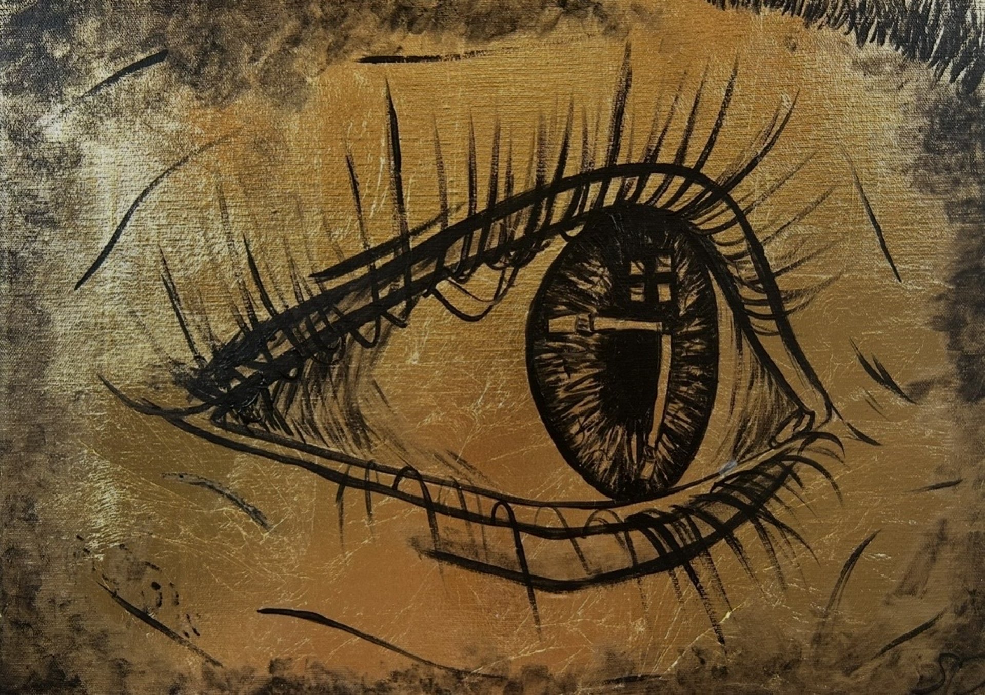 The Golden Eye Painting by Sofia Dmitrieva