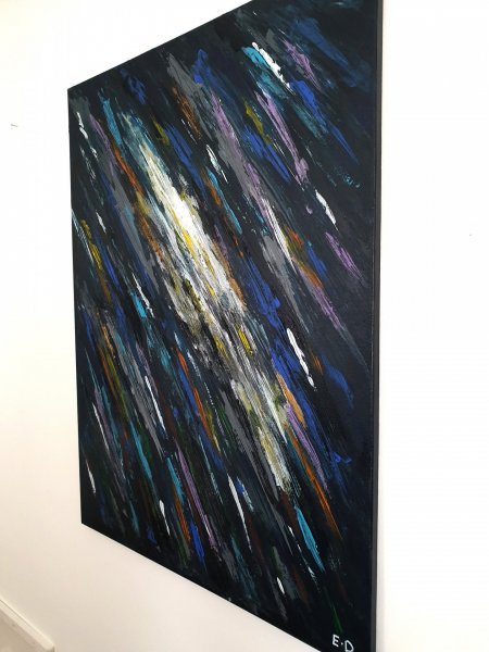Additional view 1: Contemporary Art Landscape Painting Through the Storm | 002/08 by painter Eddie Davidov acrylic canvas 