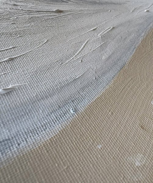 Additional view 3: Minimalism Interior Painting The Silence of the Goose by painter Geula acrylic canvas 