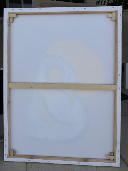 Additional view 4: Minimalism Interior Painting The Silence of the Goose by painter Geula acrylic canvas 