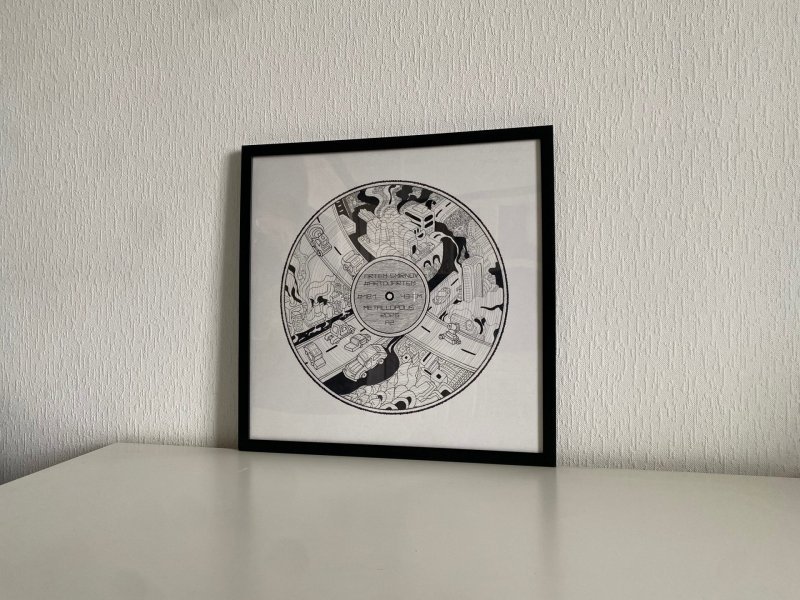 Additional view 1: Abstract Landscape Drawing Steel City A2: Industry and Urbanism by illustrator #artdjartem pen paper 
