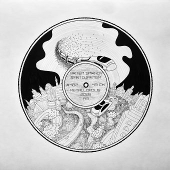 Drawing "Стальной город А3: Город будущего в линии" by illustrator #artdjartem pen paper at Jose Art Gallery