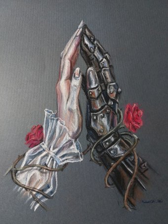 Drawing "My Pastel Love: Feelings in Color" by illustrator Natali Diduh pastel paper at Jose Art Gallery