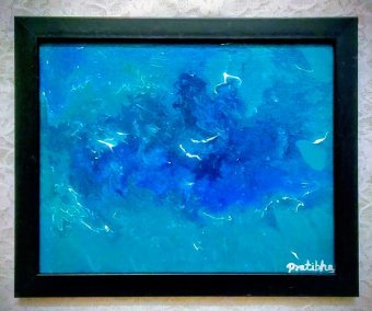 Tiefer Ozean: Abstrakte Fluid Art