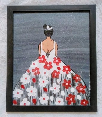 Painting "Beauty of Its Own Embracing Strength" by painter Pratibha Bilgi acrylic canvas at Jose Art Gallery