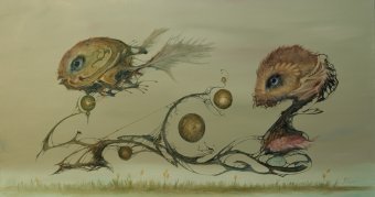 Pittura "Geometri", pittore Ed Schaap olio tela alla Jose Art Gallery