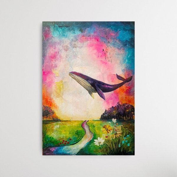 Additional view 9: Surrealism Animal Painting Between Earth and Sky by painter Evgenia Smirnova acrylic canvas 