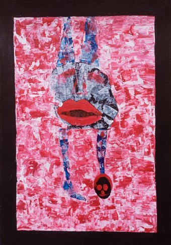 Malerei "Das Erwachen der Maske", maler/-in Bethsaleel N'goran Acryl Papier in der Jose Art Gallery