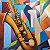 Saxophonist – painting