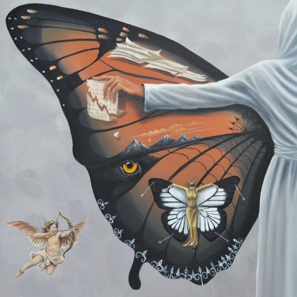 Additional view 1: Surrealism Genre Painting Cocoon of Identity by painter Beklan Kizilcay oil canvas 