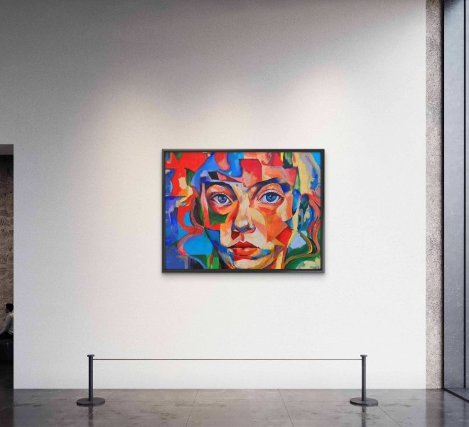 Additional view 1: Abstract Portrait Painting Abstract portrait by painter Ovwede Efe Art acrylic canvas 