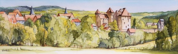 Landscape of Corrèze. Curemonte