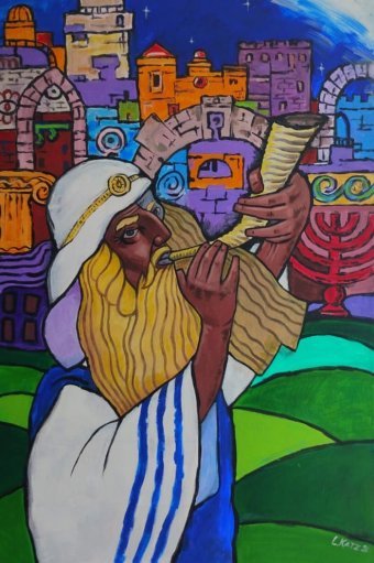 Shofar Sound. Abstract Religious Celebration