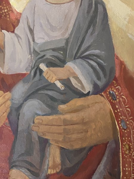 Additional view 5: Fine Art Religious Painting Tikhvin Icon of the Mother of God by painter Oleksandr Taljejev oil parchment 