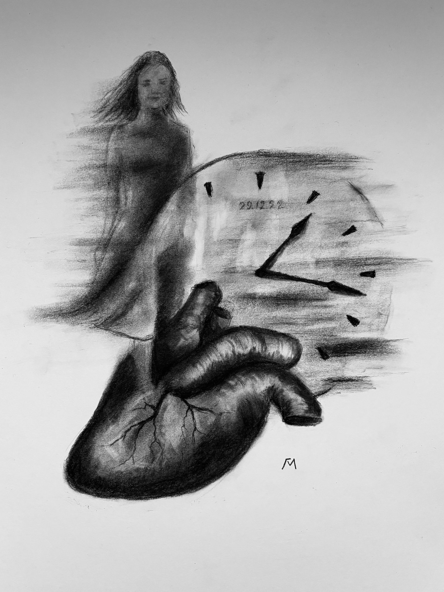 Soul Clock Digital Art - Mykola Havryliuk - Jose Art Gallery
