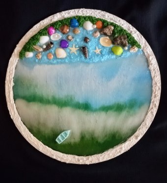 Blauer Sandstrand: 3D Küstengelassenheit