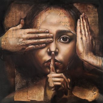 Malerei "Psychologisches Porträt von Erziehung und Disziplin", maler/-in Julia Shilo Mischtechnik Leinwand in der Jose Art Gallery