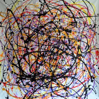 Abstrakt Farbenspiel Line: Emotionen entfesselt