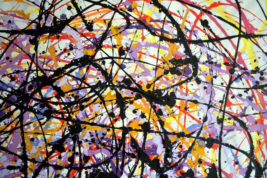 Abstract Color Play Line: Emotions Unleashed Drawing - vongelden
