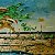 Running Burger. Fast food – painting