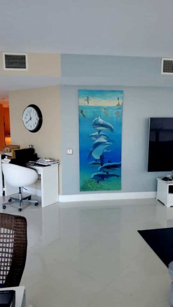 Additional view 1: Symbolism Cityscapes Painting Why do dolphins smile (sold) by painter Serhiy Roy oil canvas 