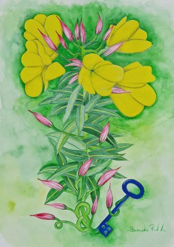Painting "An Inspiration" by painter bernardino acrylic paper at Jose Art Gallery