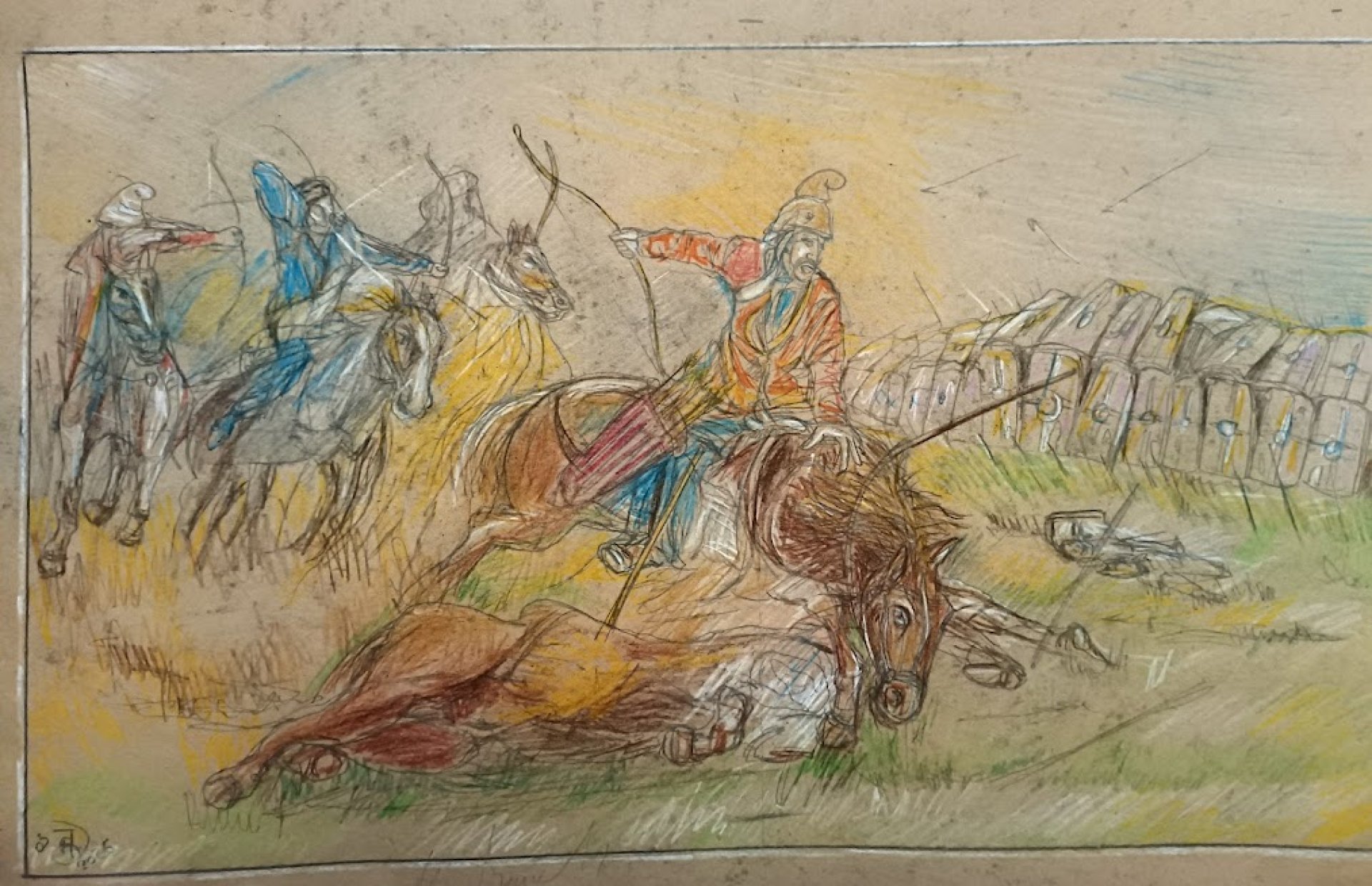 The Battle of Carrhae Painting by roberto ferrando