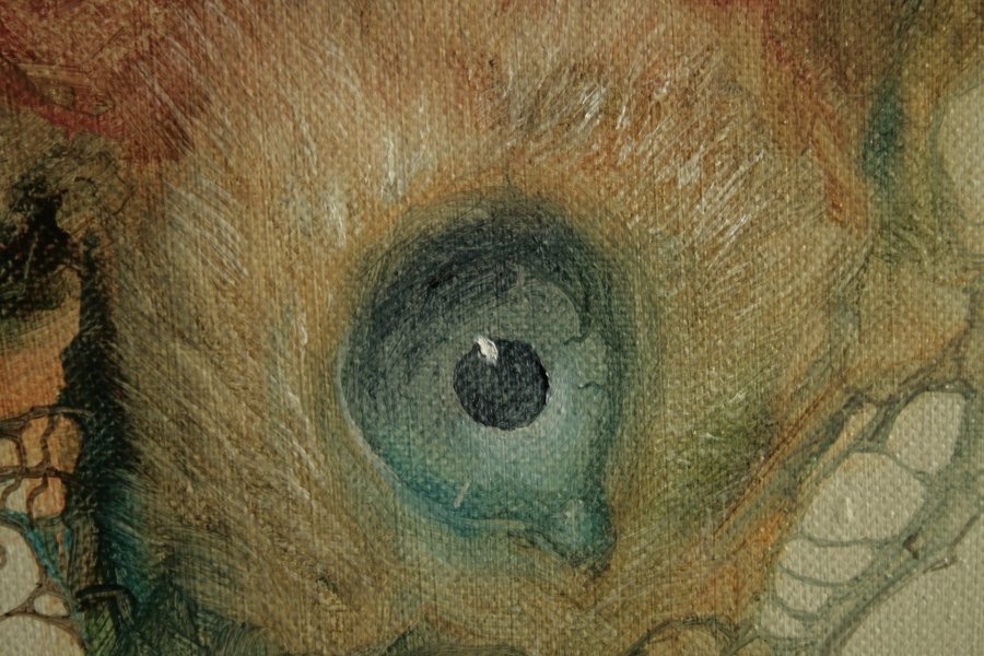 Additional view 5: Surrealism Animal Painting Marshsurfers by painter Ed Schaap oil canvas 