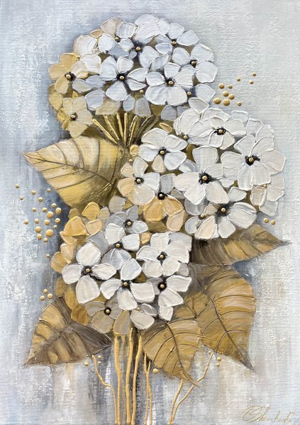 Gemälde «Hortensie», Olena Shevchenko