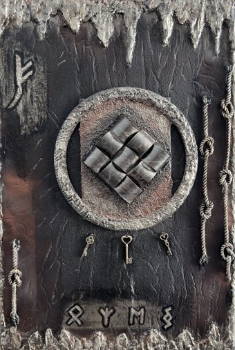 Sculpture "Whisper of Midgard Nordic Symbolism" by sculptor EleGoArt Mixed method at Jose Art Gallery