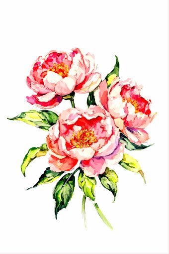 Digital Art "Delicate Peony Portrait" by digital artist Viktor Levchenko at Jose Art Gallery