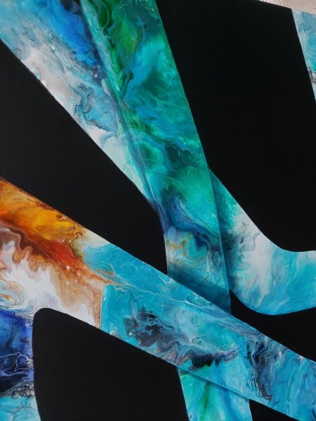 Additional view 5: Conceptual Interior Painting Path • Light Blue by painter ValerI KlepA acrylic canvas 
