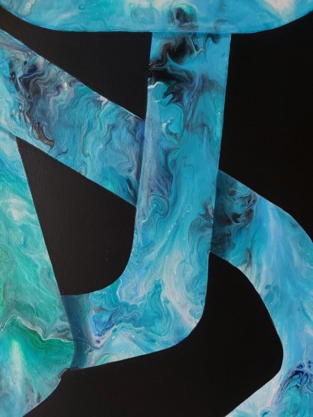 Additional view 7: Conceptual Interior Painting Path • Light Blue by painter ValerI KlepA acrylic canvas 