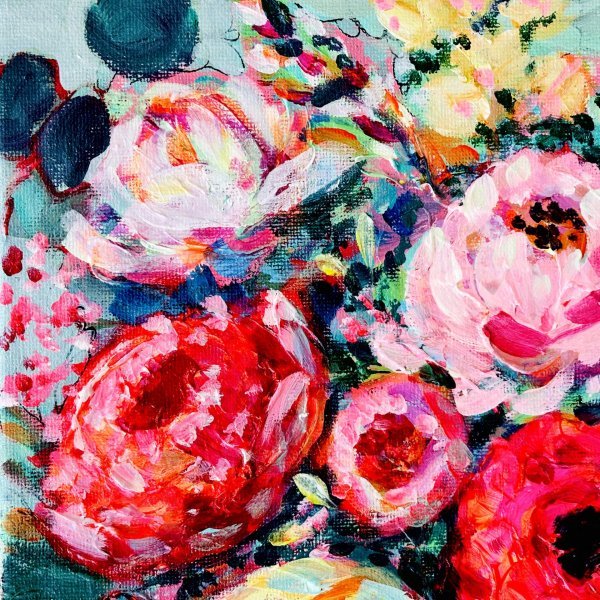 Midsummer Bloom Vibrance in Expressionism Painting by Oksana Shevchenko