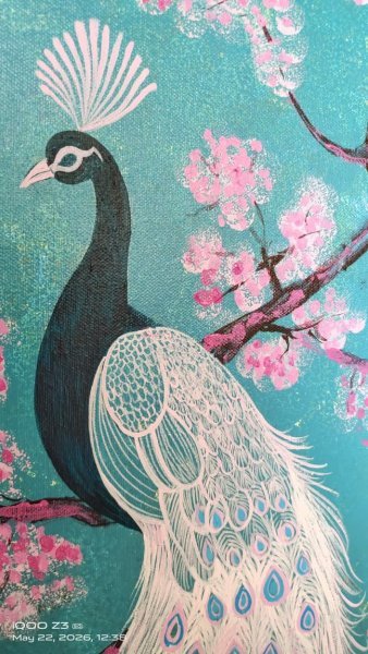 Additional view 2: Figurative Portrait Painting Harmony of Maiden and Nature by painter Kalyani Gulage acrylic canvas 